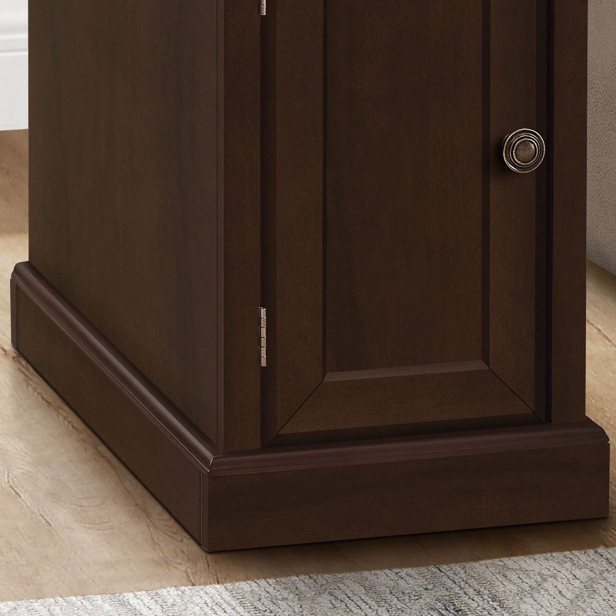 Accent End Table, Storage Drawer, Versatile Design - Espresso