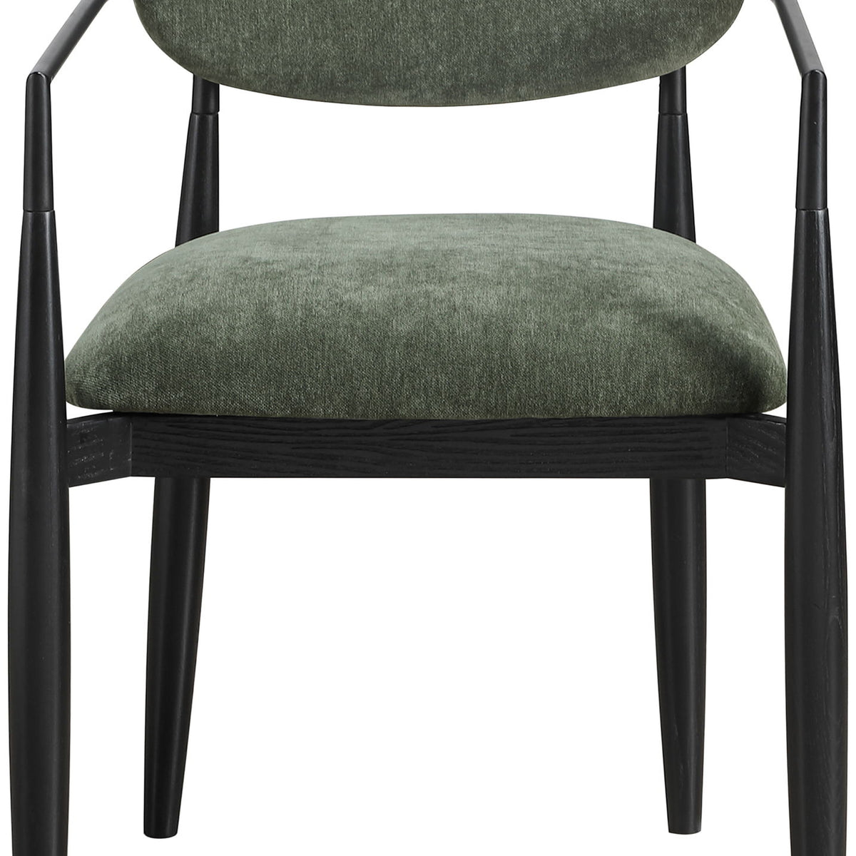 Riccio - Fabric Dining Arm Chair (Set of 2) - Black Frame
