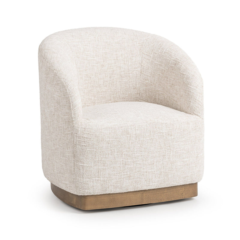 Diah - Swivel Accent Chair - Toasted Linen