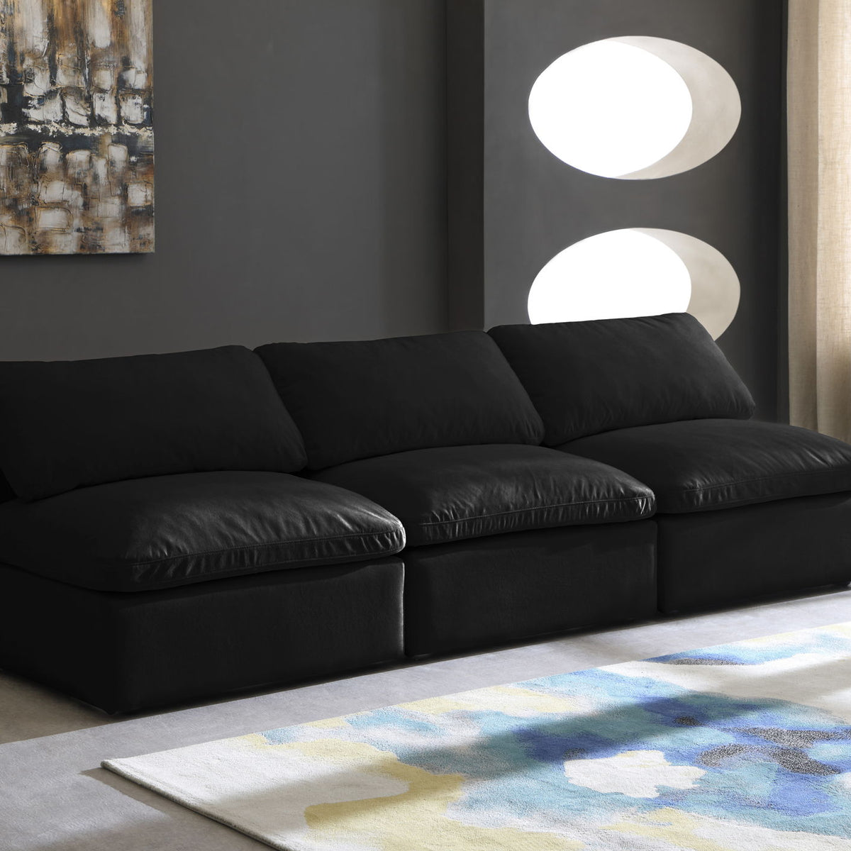 Plush - Modular Armless 3 Seat Sofa