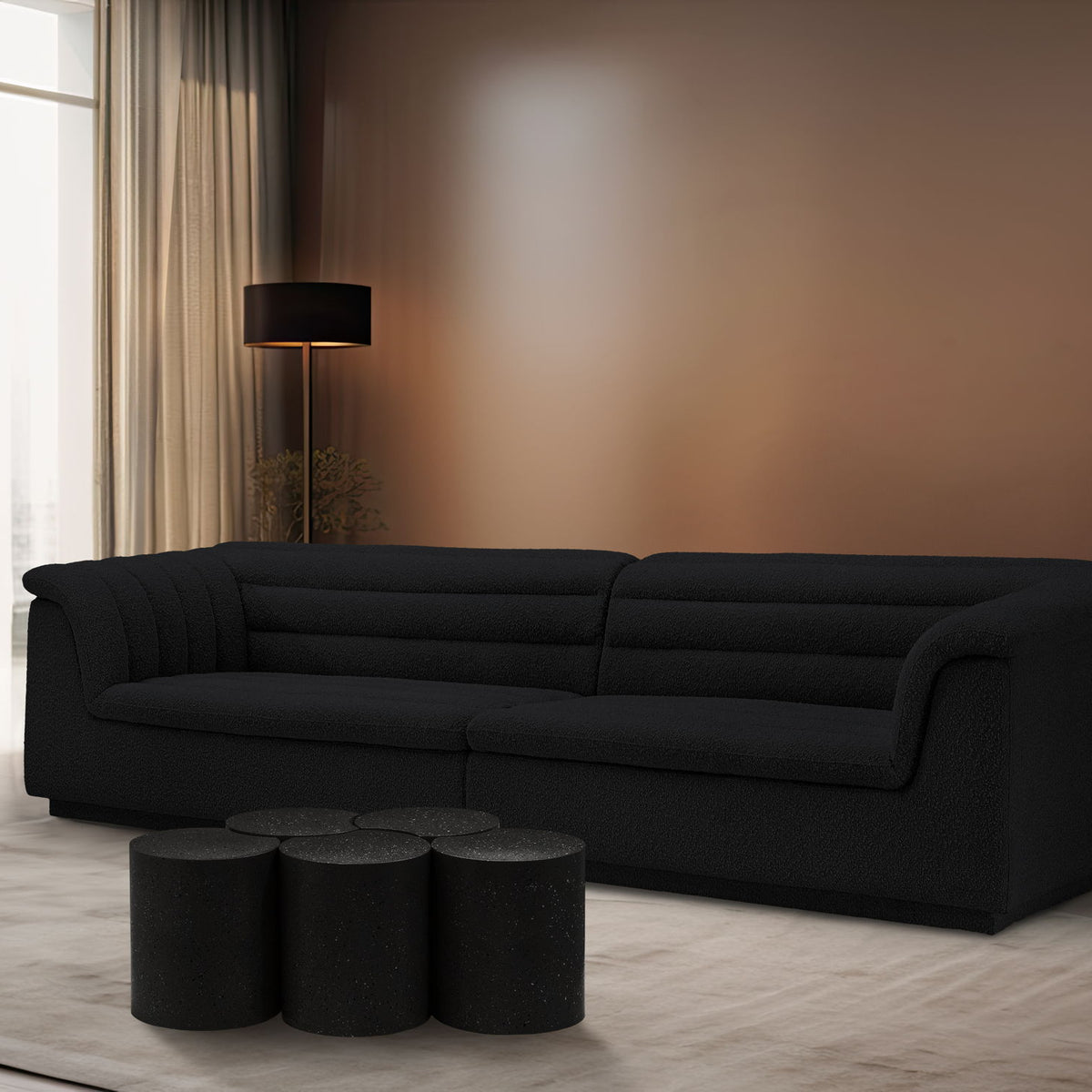 Dimple - 5 Piece Modular Coffee Table - Terazzo Finish