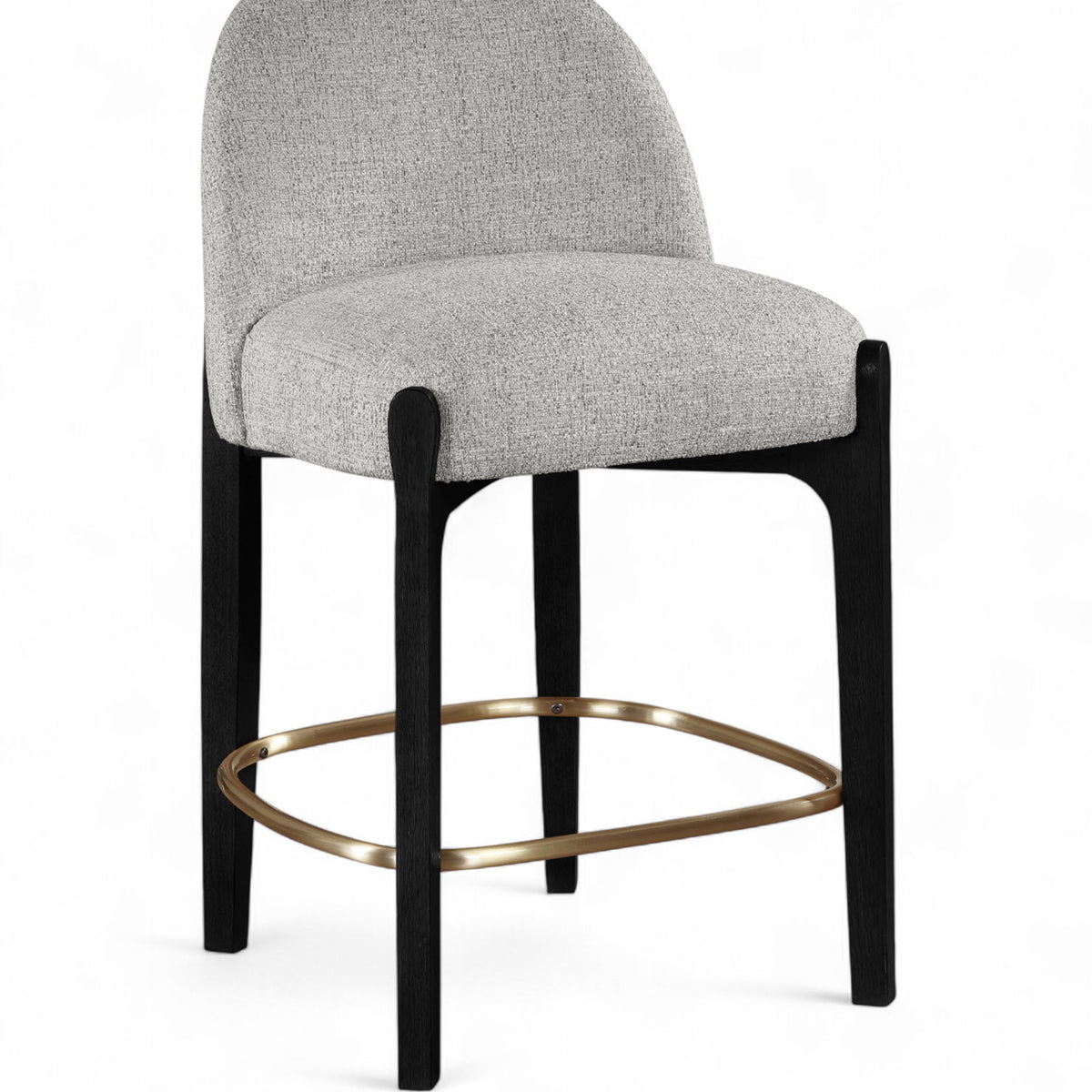 Torino - Counter Stool With Brushed Black Base