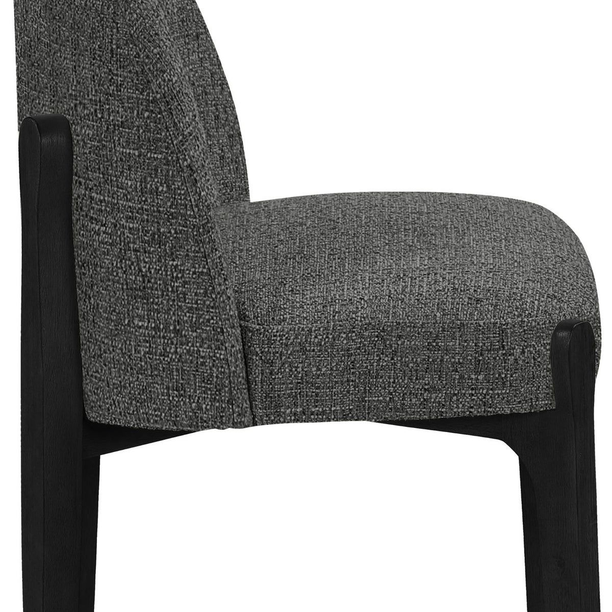 Torino - Upholstered Dining Chair With Brushed Black Base (Set of 2)