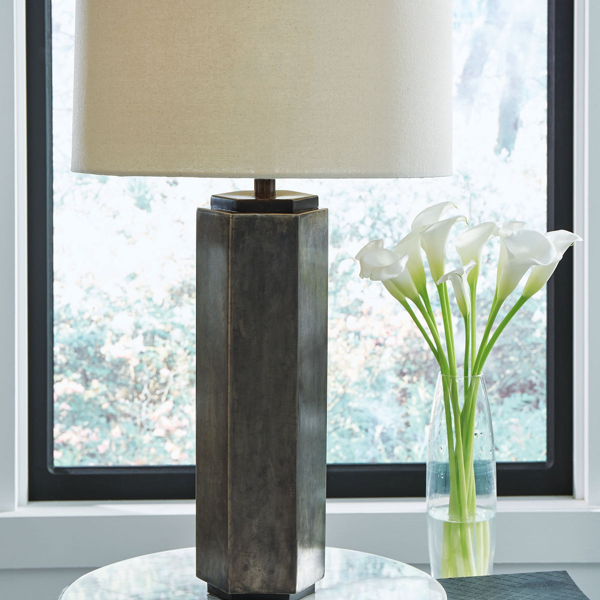 Dirkton - Antique Pewter Finish - Metal Table Lamp
