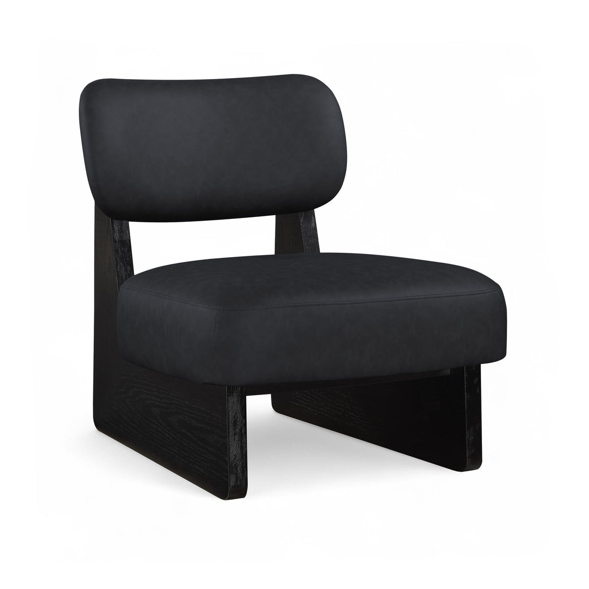 Vetra - Vegan Leather Upholstered Accent Chair With Black Base