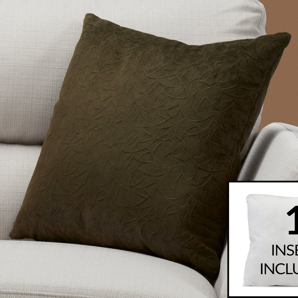 Pillows, Square, Insert Included, Decorative Throw, Hypoallergenic, Modern