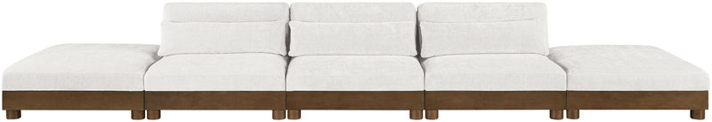Turin - Chenille Fabric Upholstered Modular Sectional - Cream