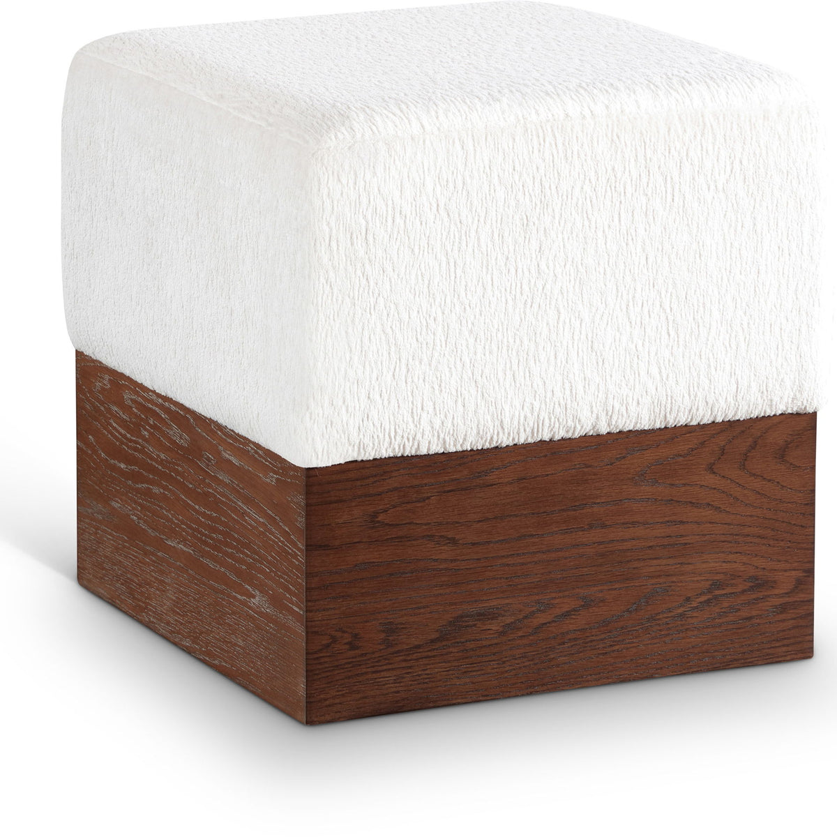 Havre - Ottoman / Stool With Brown Base