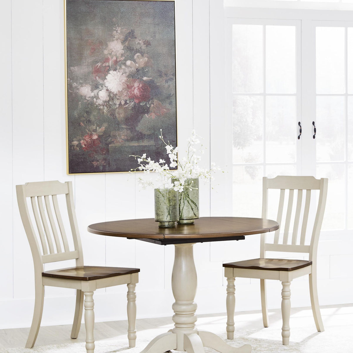 Wirloni - Dining Room Side Chair (Set of 2) - Antique White / Brown