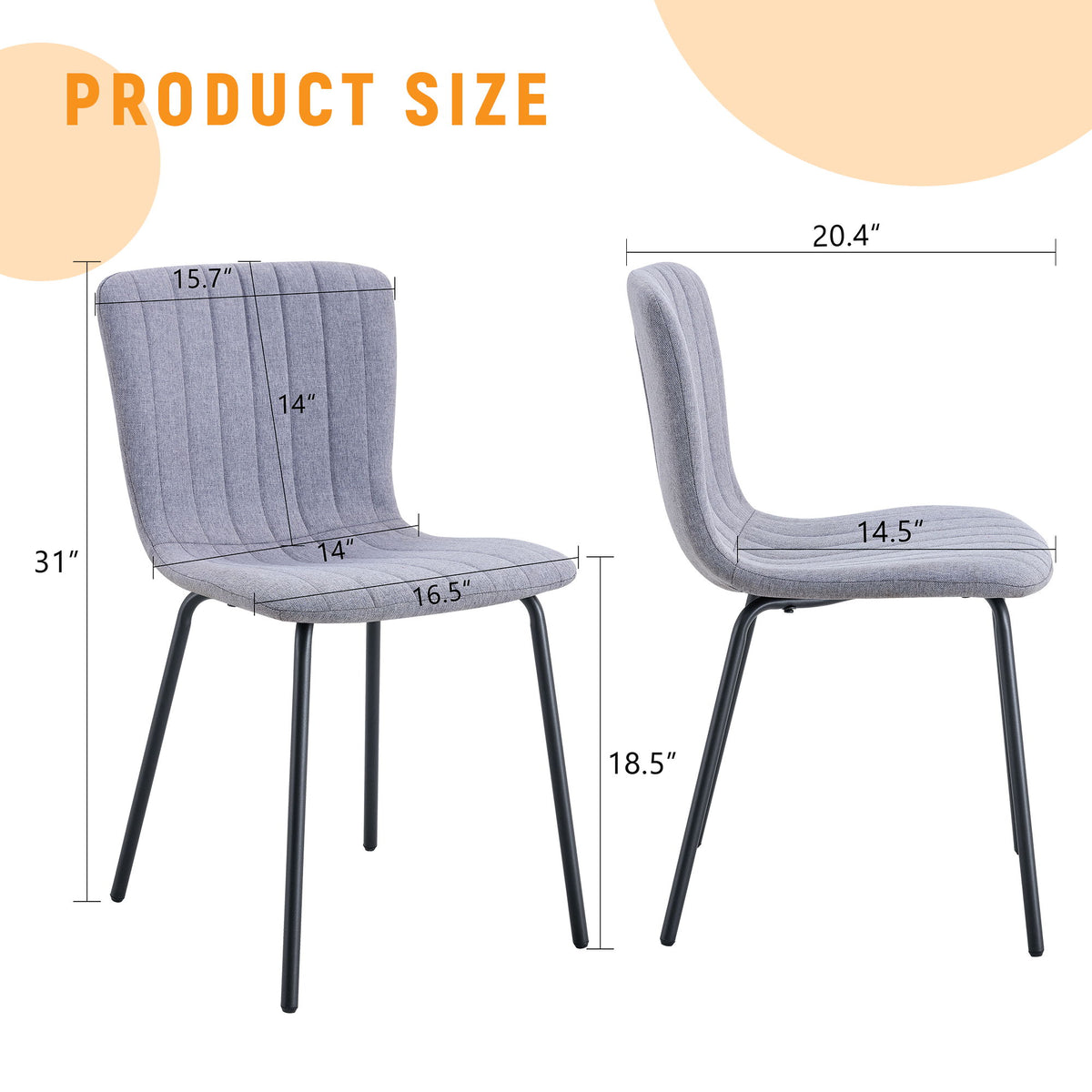 Luxury Minimalist Dining Chairs (Set of 4)