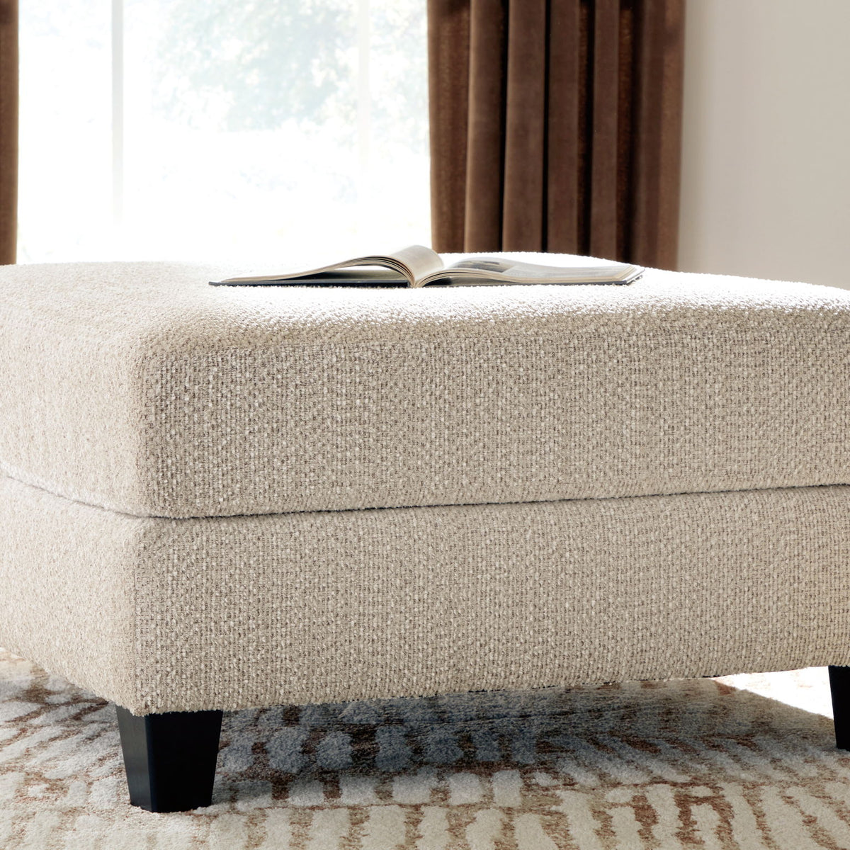 Steelwater Retreat - Oversized Accent Ottoman - Latte