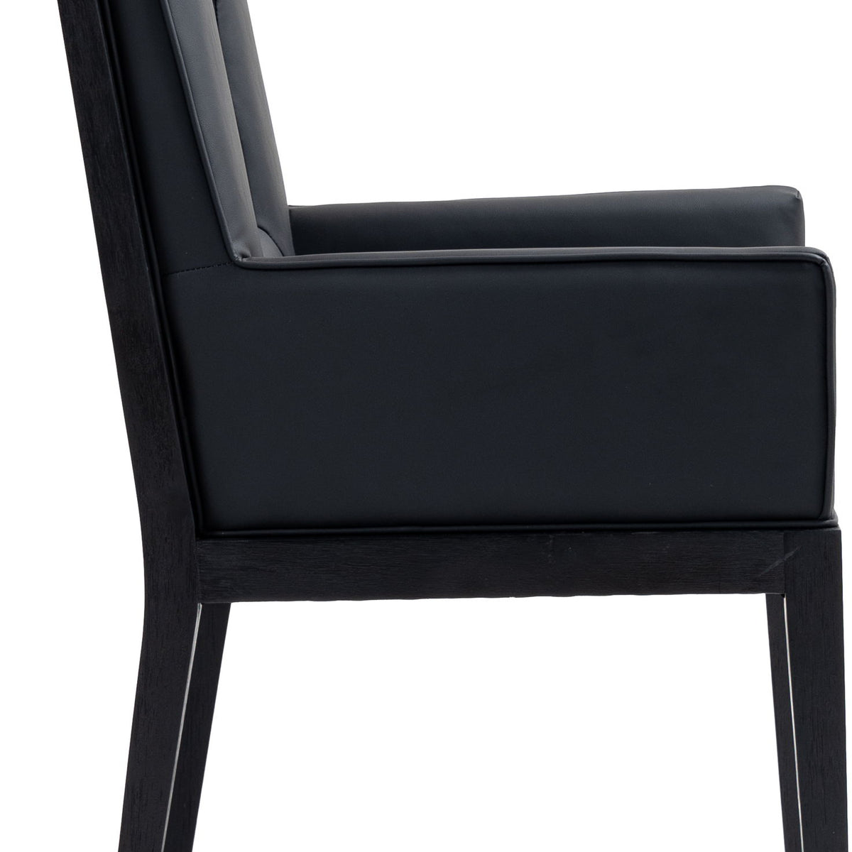 Gwendolyn - Faux Leather Dining Arm Chair With Black Frame