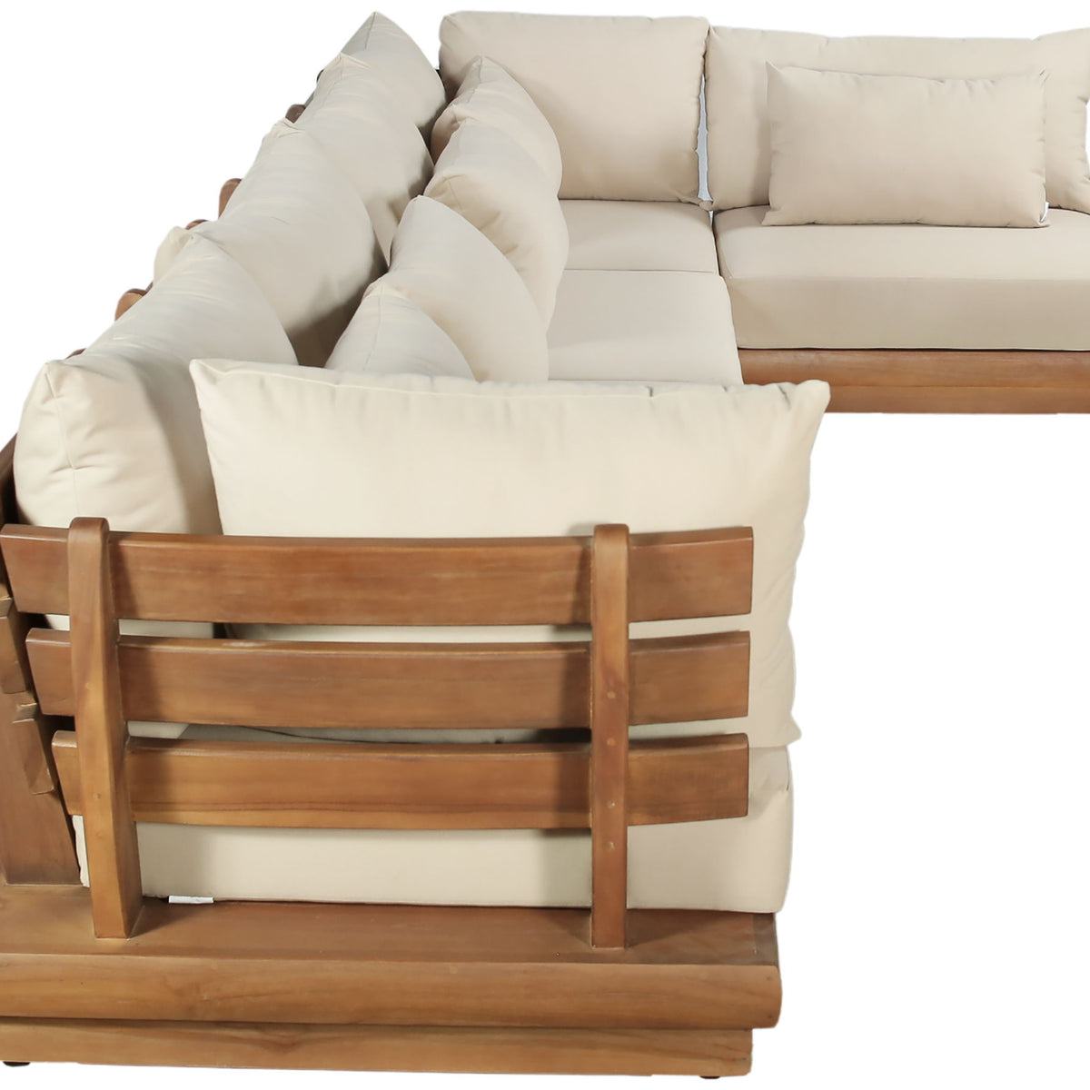 Mirella - 5 Piece Water Resistant Fabric Upholstered Outdoor Patio Modular Sectional