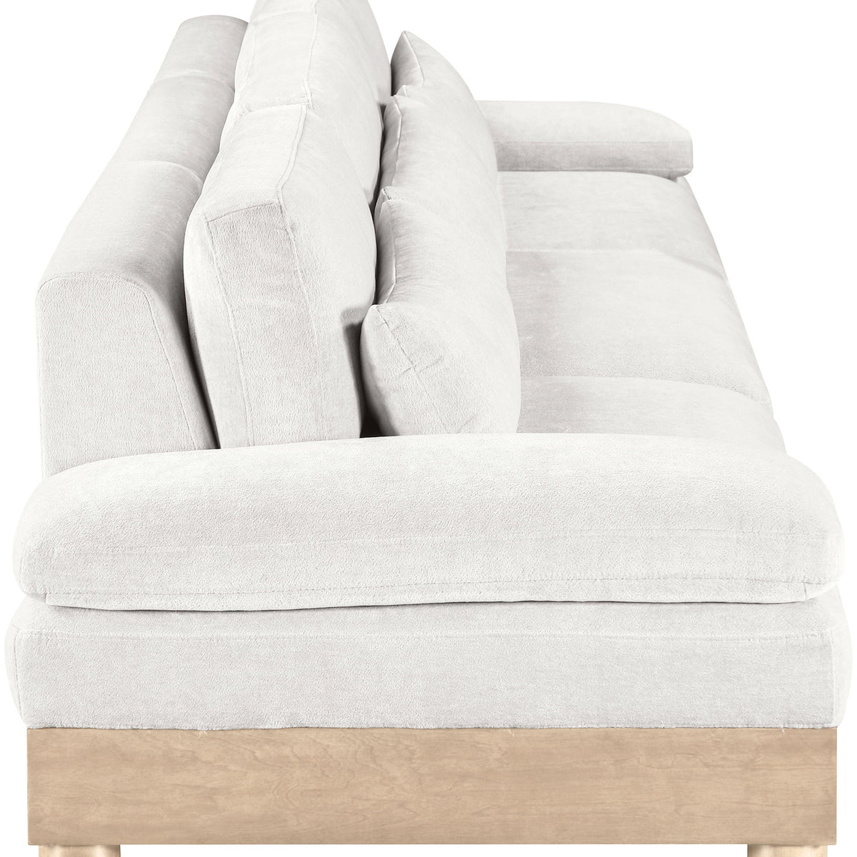 Turin - Chenille Fabric Upholstered Modular Sectional - White