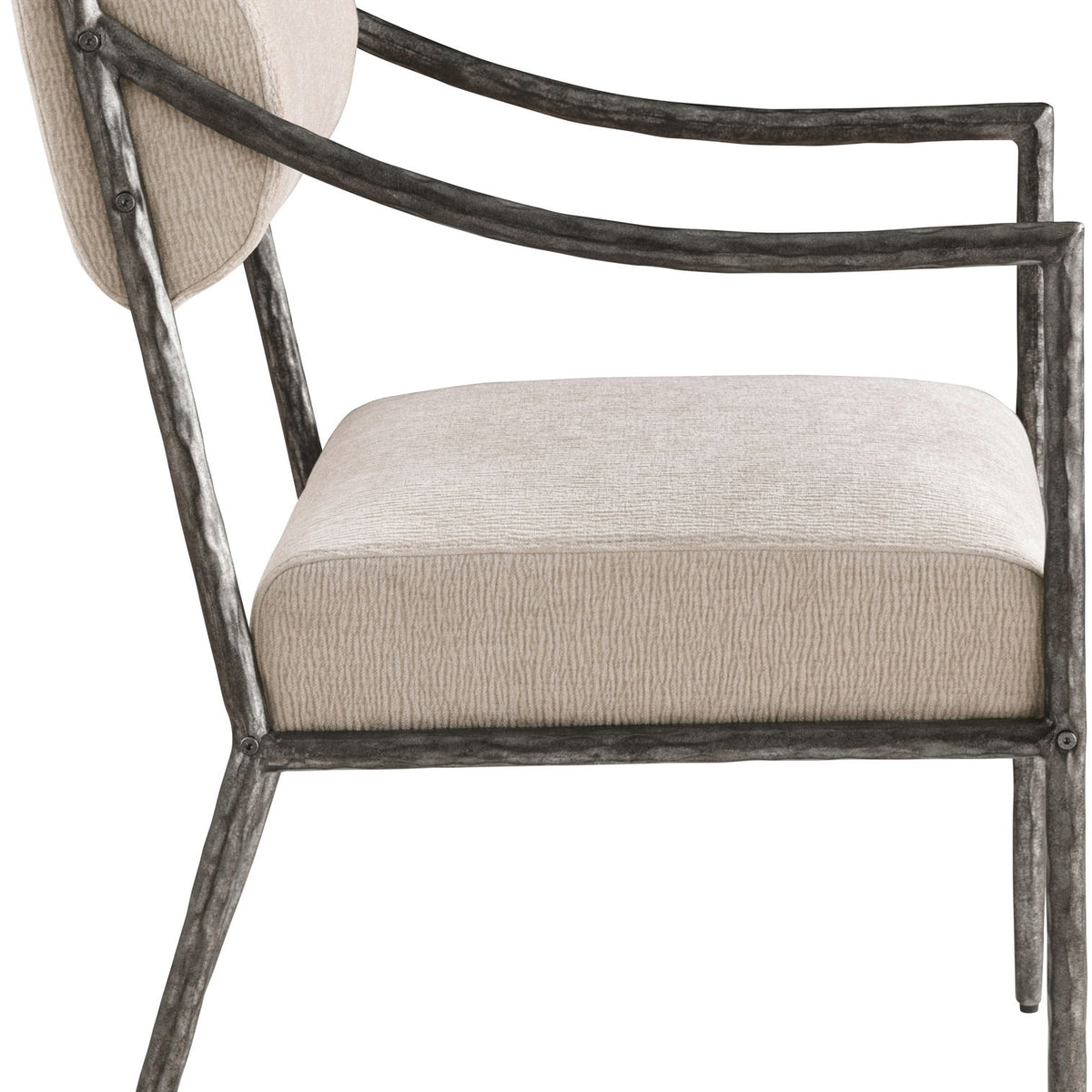 Bastille - Upholstered Dining Arm Chair (Set of 2) - Silver Frame