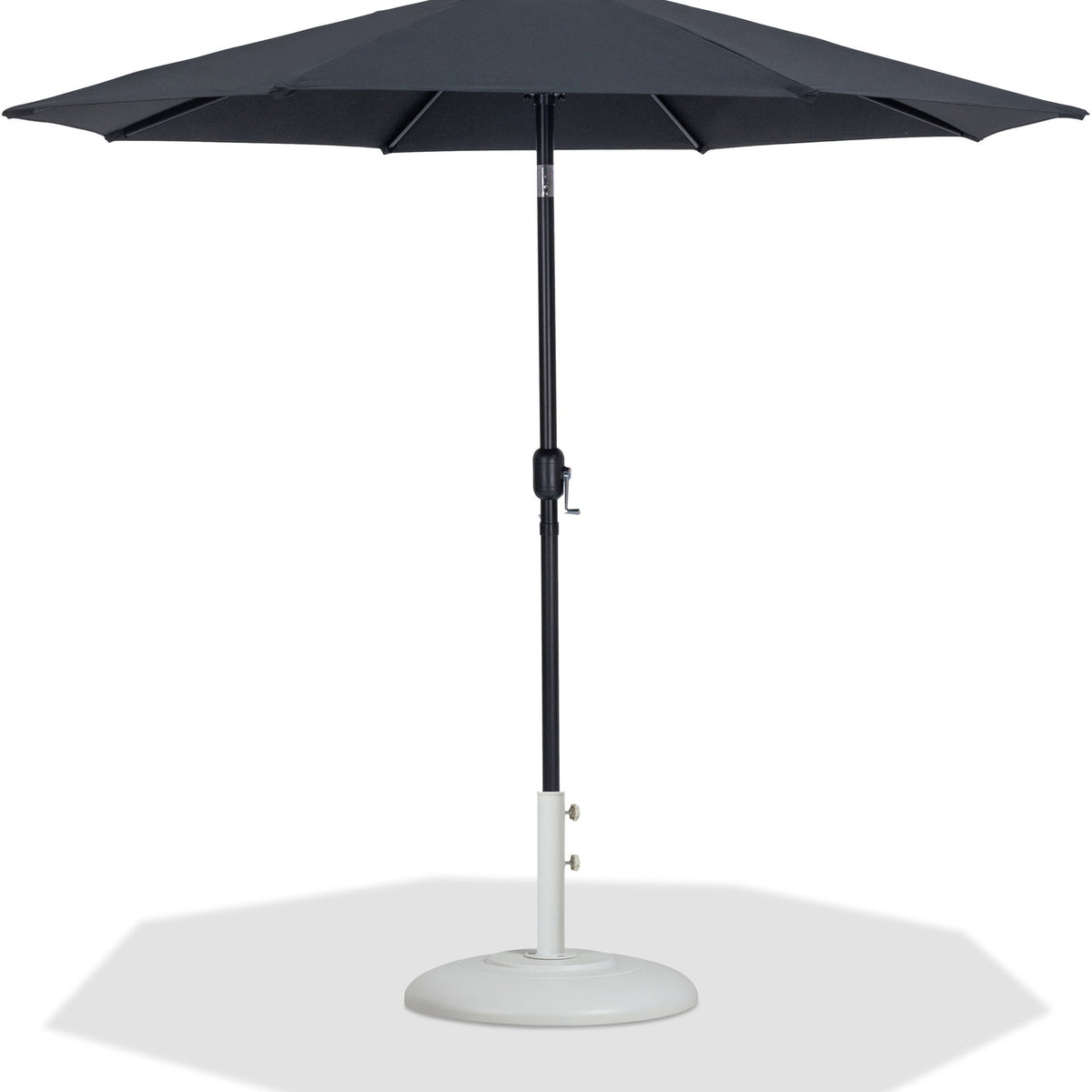 Fiji - Aluminum Patio Umbrella With Round White And Black Base