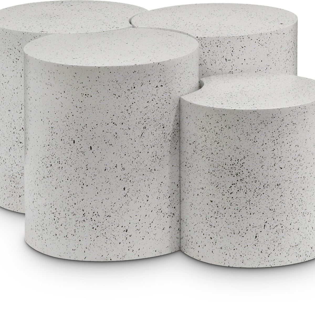 Dimple - 20" 4 Piece Modular Coffee Table - Terazzo Finish