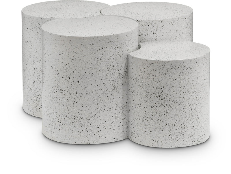Dimple - 20" 4 Piece Modular Coffee Table - Terazzo Finish