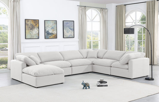 Indulge - Linen 7 Piece Modular Sectional - White