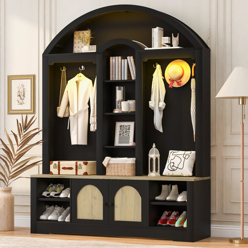 Wardrobe Open Shelving Black