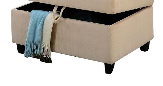 Belville - Ottoman With Storage - Beige