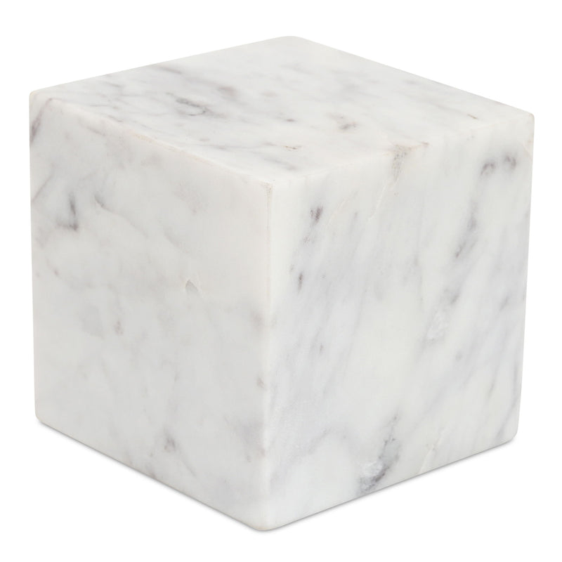 Cora - Cube Tabletop Accent - Purple / White Marble
