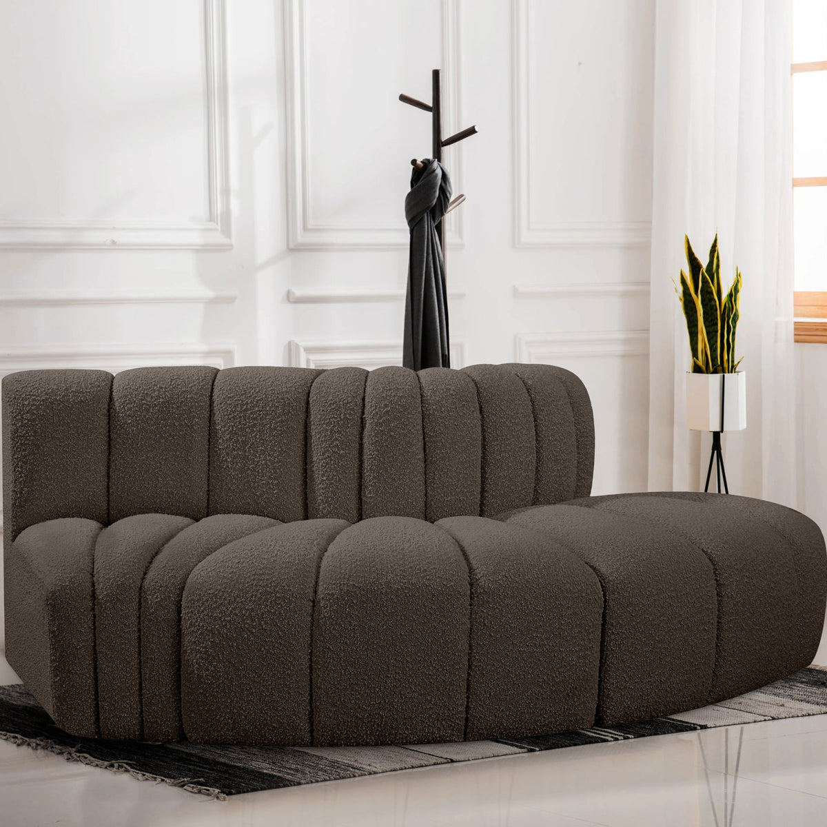 Arc - Boucle Fabric 3 Piece Modular Sofa