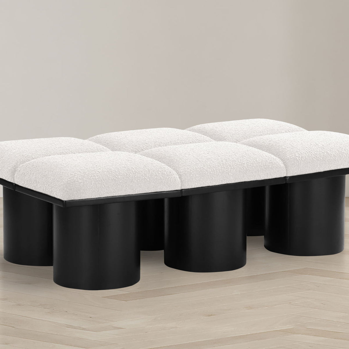 Pavilion - 6 Piece Modular Bench With Black Base