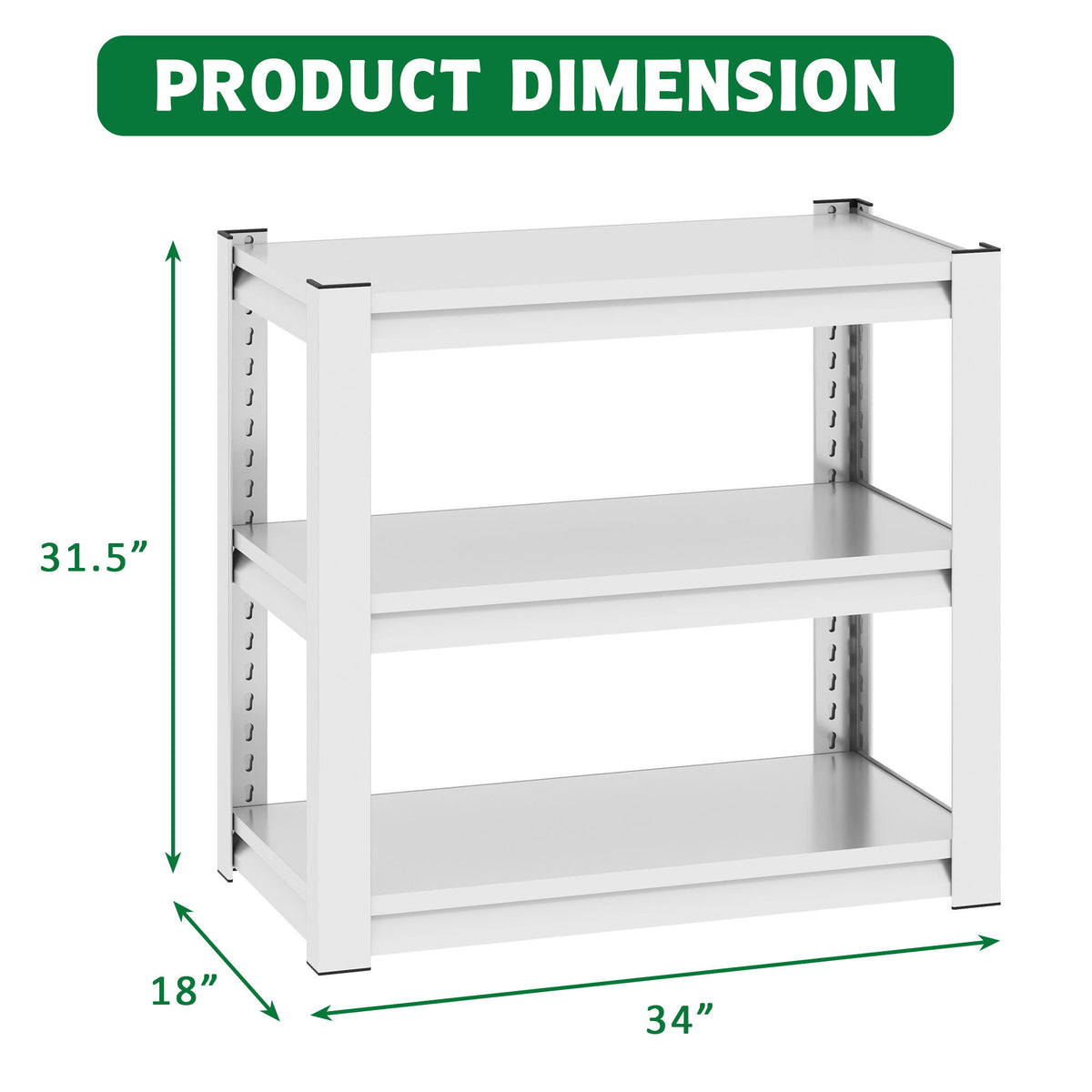 Stylish Metal Aquarium Stand For 20 - 30 Gallon Tanks, 3 Tier Adjustable Shelf