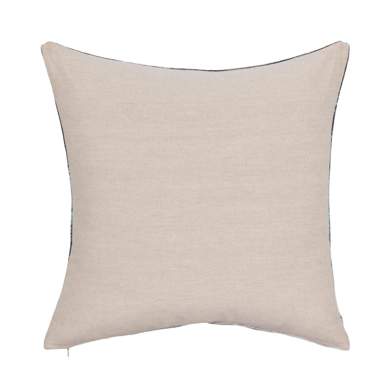 Beige square throw pillow cover with plain fabric