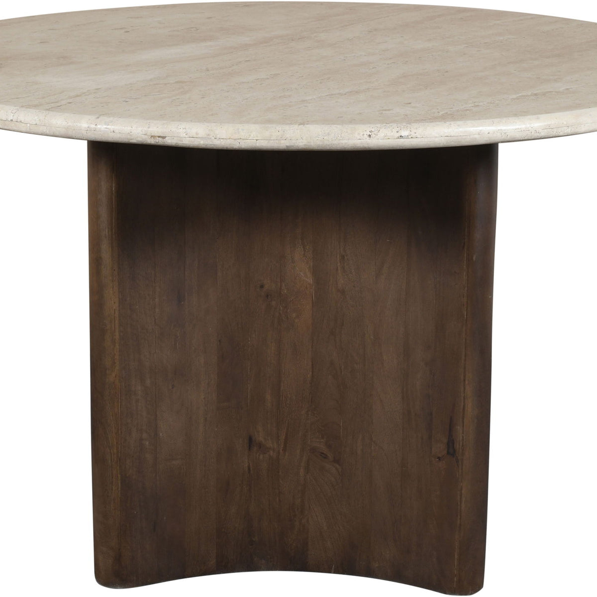 Pietra - Travertine And Mango Wood Dining Table