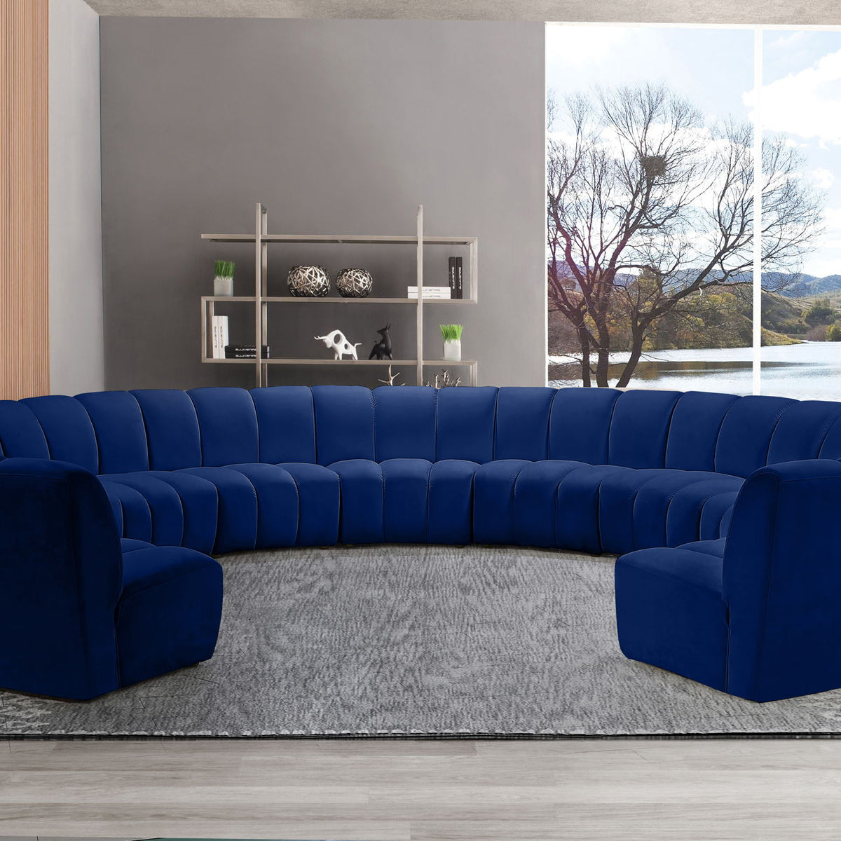 Infinity - 11 Piece Velvet Modular Sectional