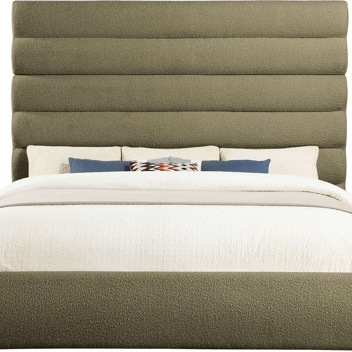 Adam - Boucle Fabric Bed With 70.5" Headboard