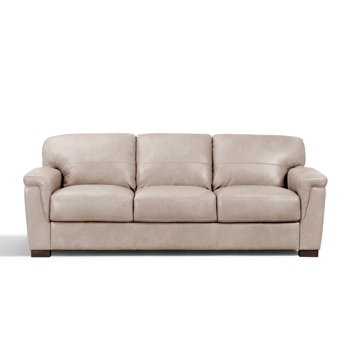 Cornelia - Leather Sofa - Beige
