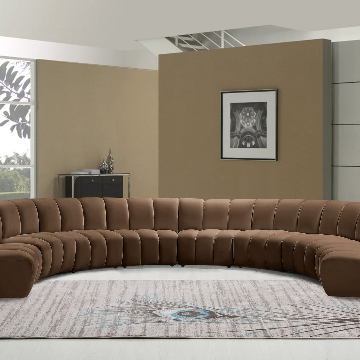 Infinity - 8 Piece Velvet Modular Sectional