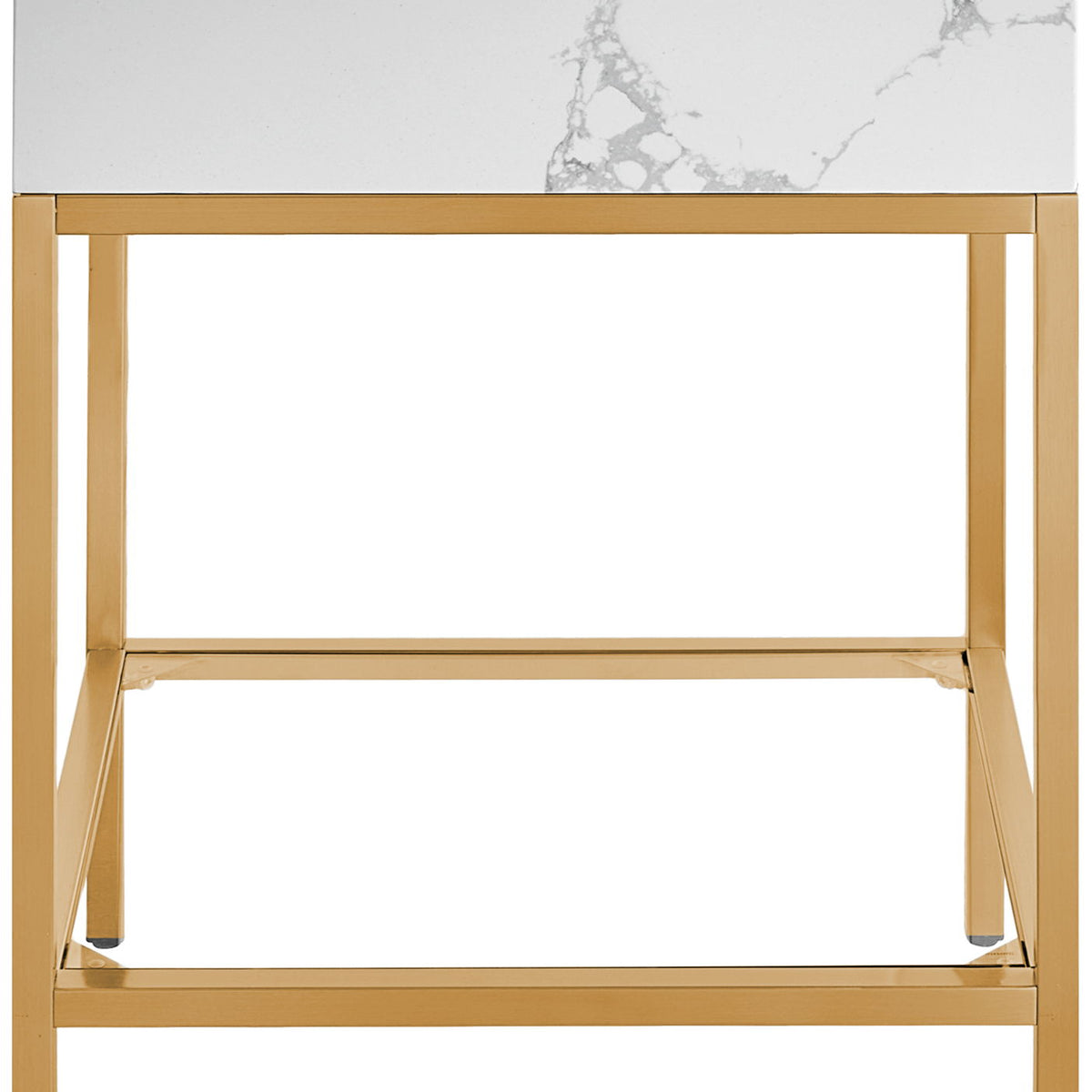 Marmo - Engineered Marble Bathroom Vanity With Gold Base