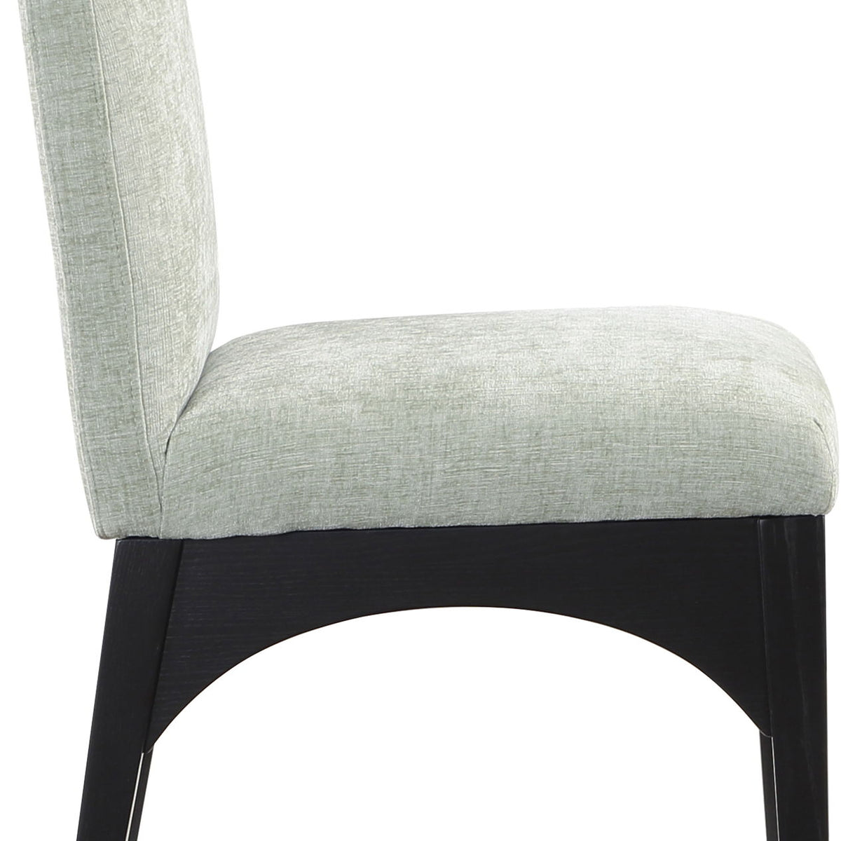 Waldorf - Chenille Dining Side Chair With Black Legs