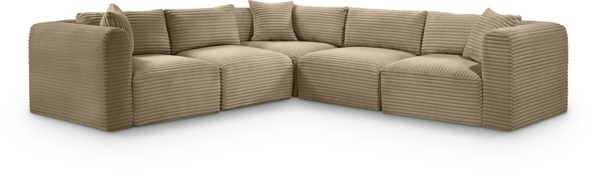 Shaggy - Fabric 5 Piece Modular Corner Sectional
