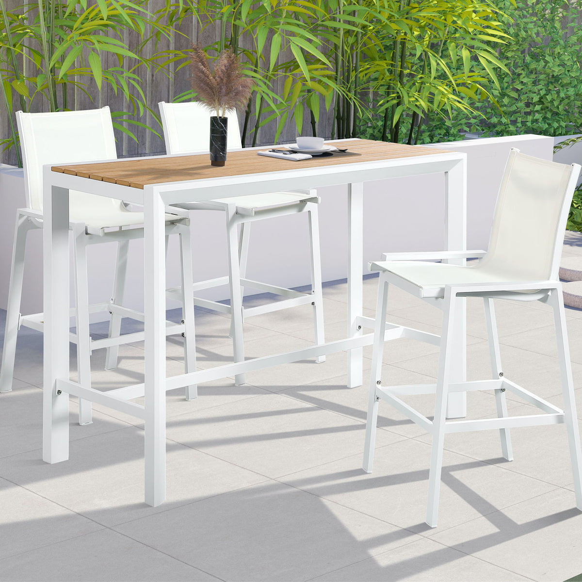 Nizuc - Outdoor Patio Rectangle Bar Table