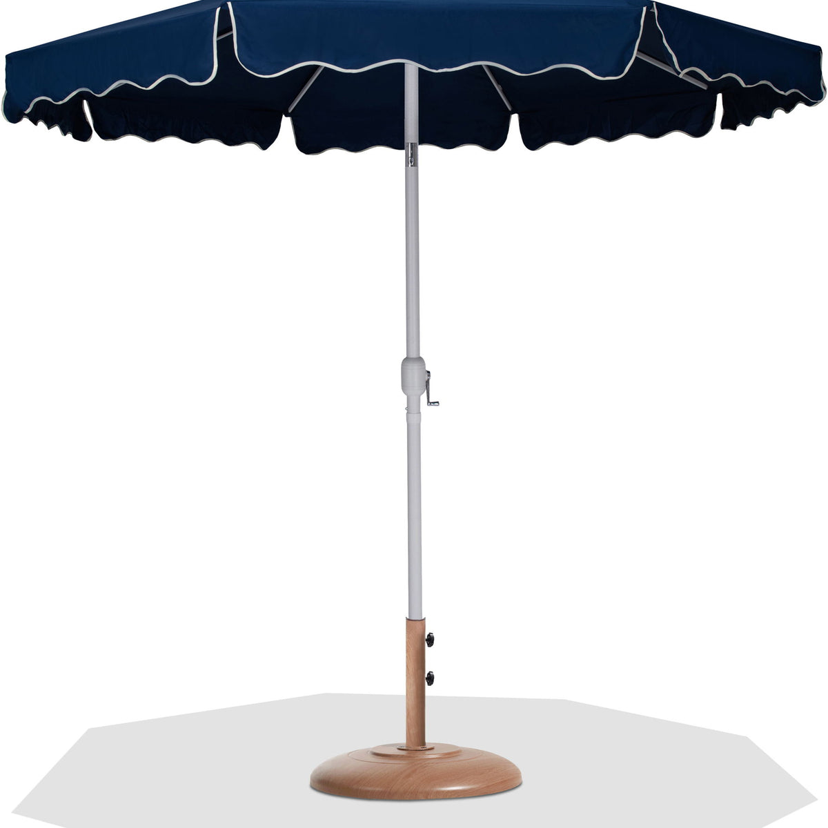 Amalfi - Patio Umbrella - Light Brown Base / White Pole