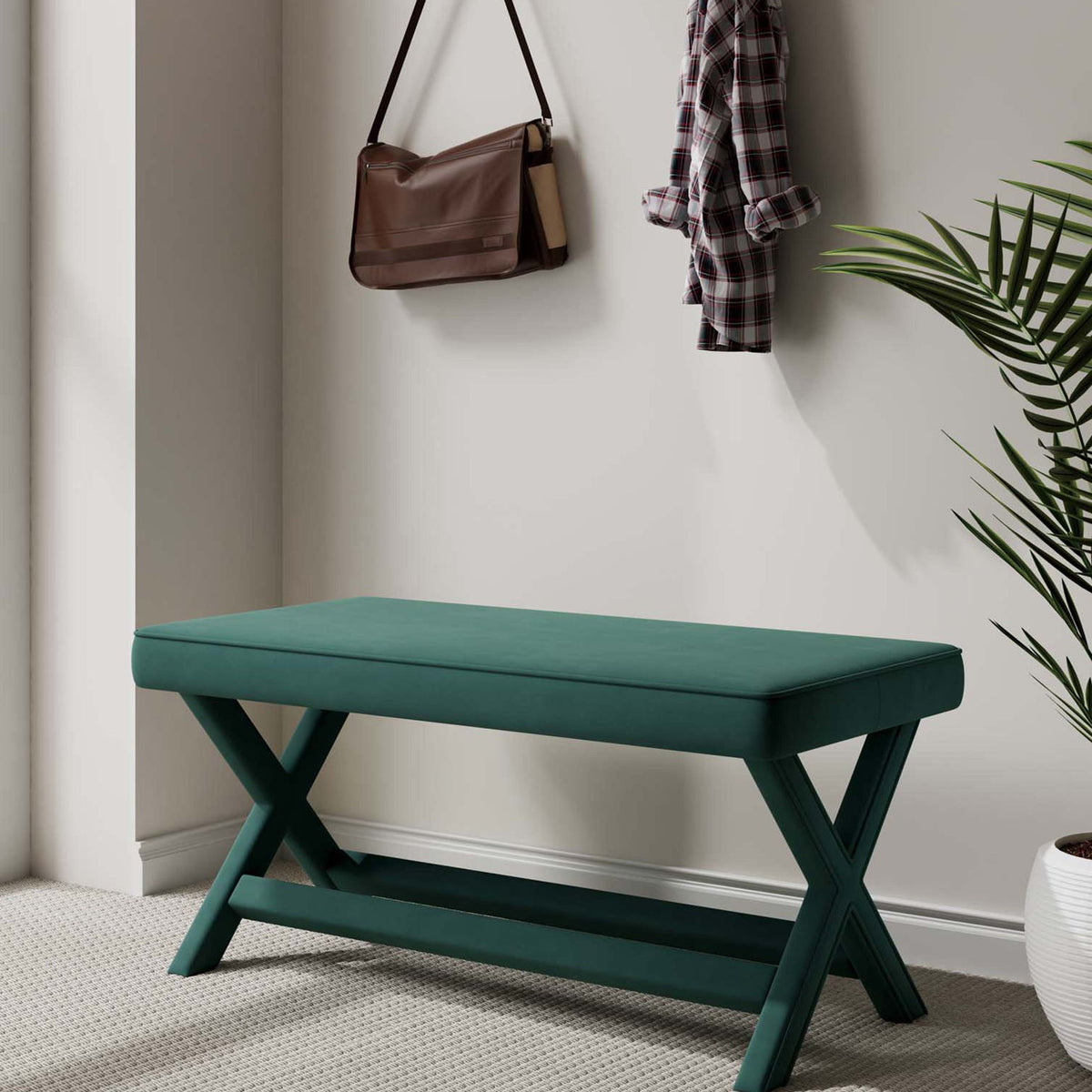 Manhattan Abigail - Velvet Accent Bench