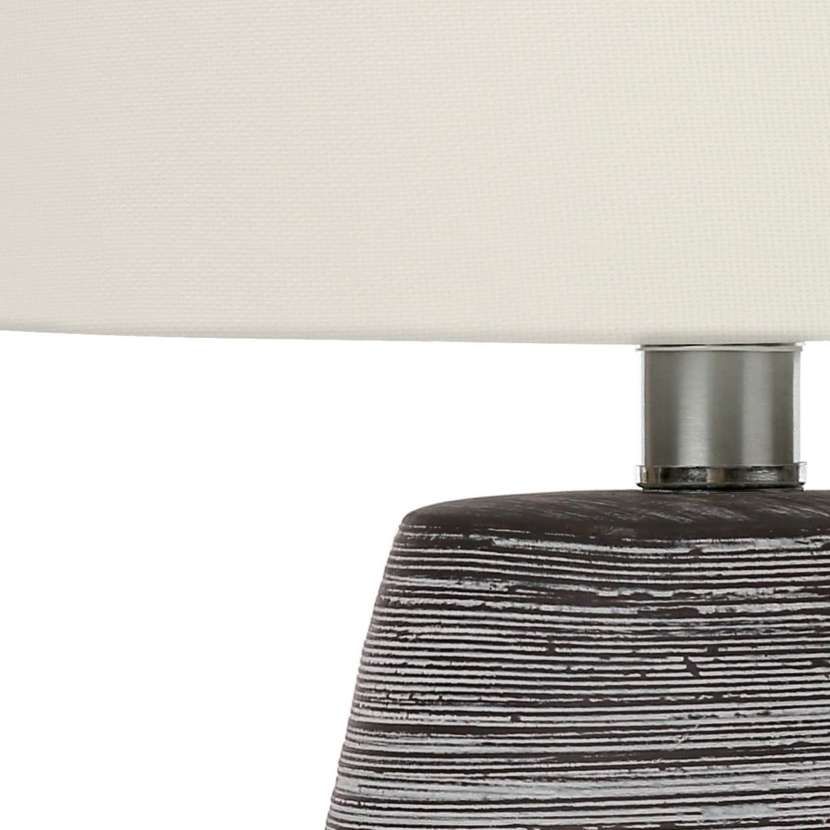 Lighting, Table Lamp, Ceramic, Contemporary - Gray / Cream