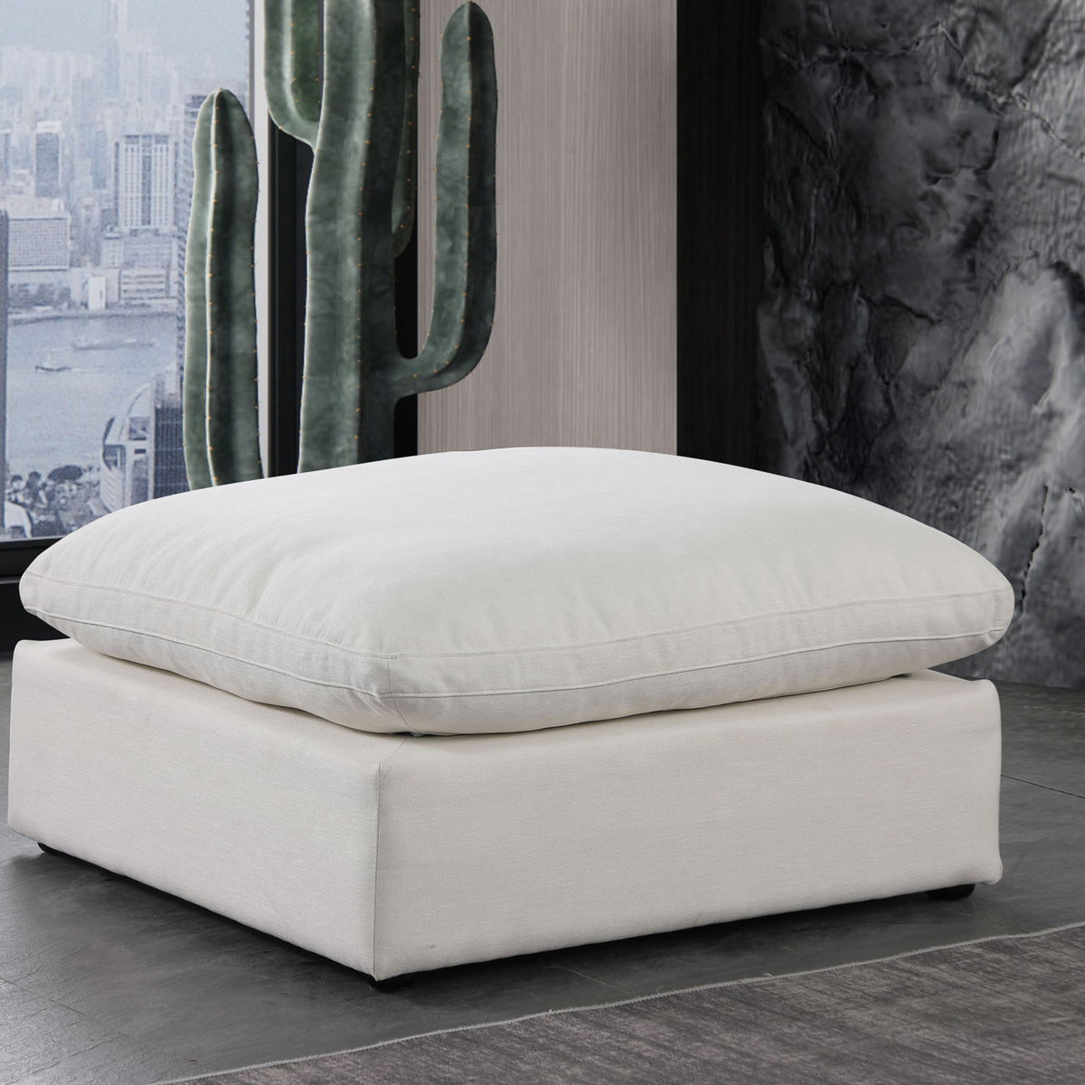 Comfy - Linen Ottoman