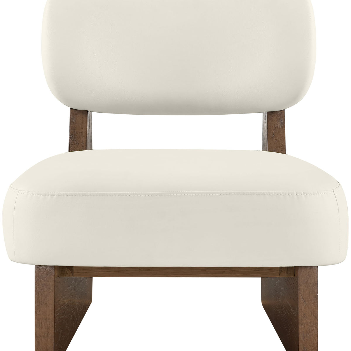 Vetra - Vegan Leather Upholstered Accent Chair With Brown Base
