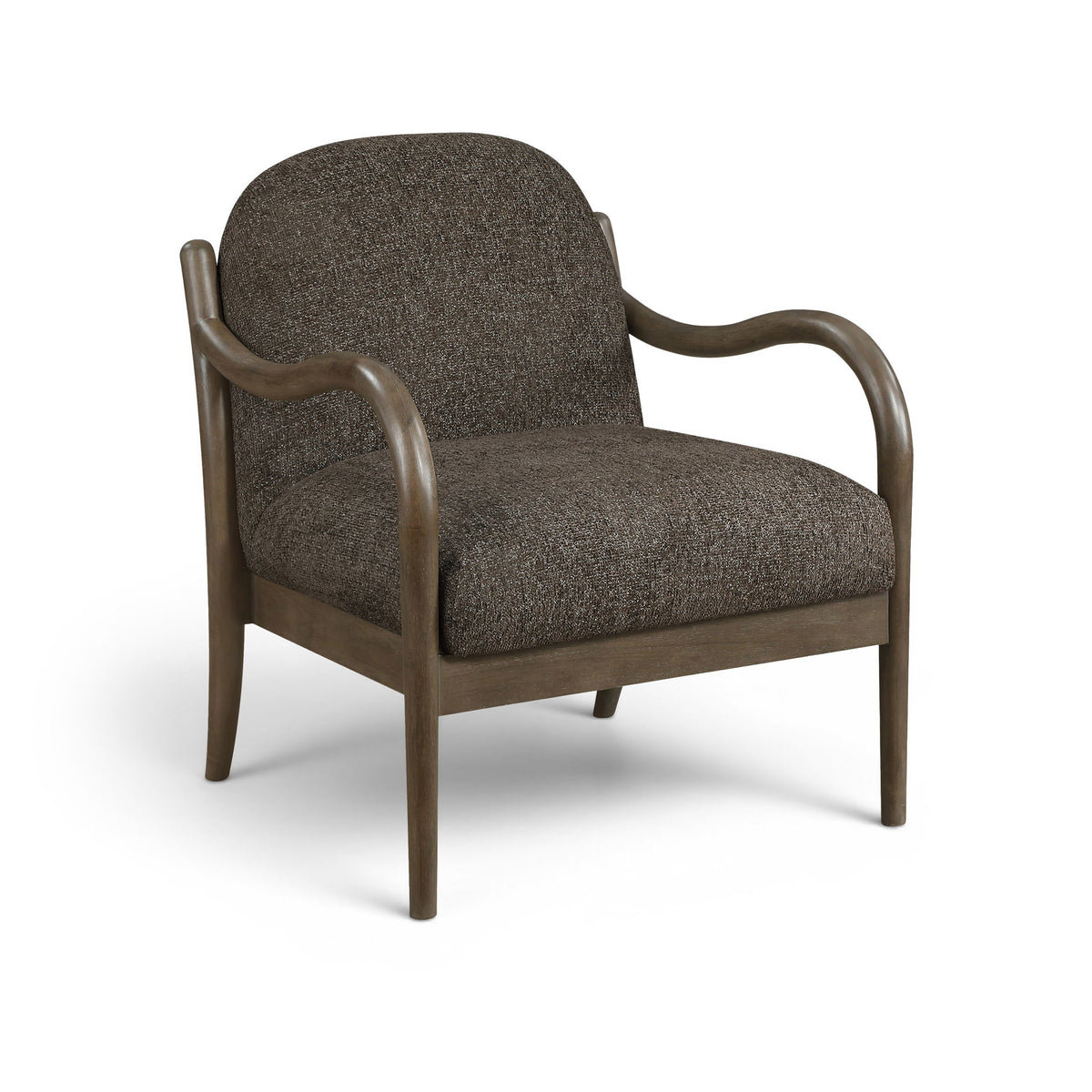 Helmsley - Performance Fabric Upholstered Accent Chair - Brown Frame
