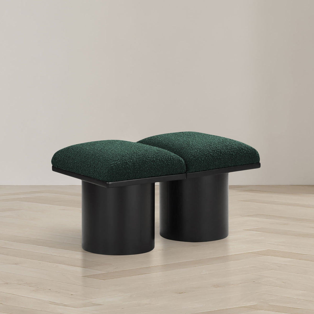 Pavilion - 2 Piece Modular Bench With Black Base