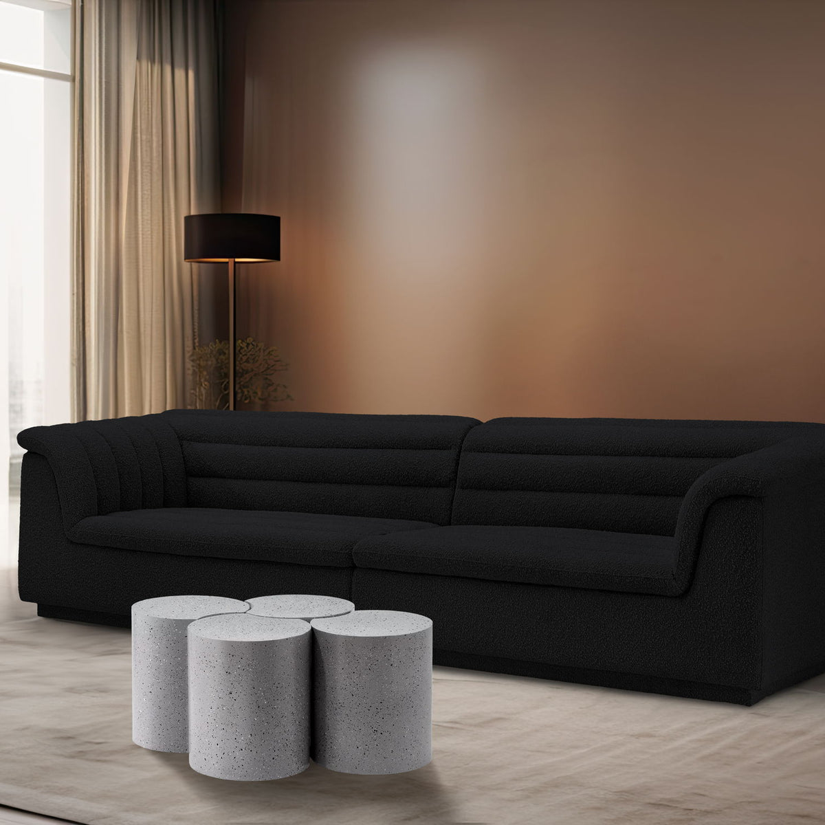 Dimple - 4 Piece Modular Coffee Table - Terazzo Finish