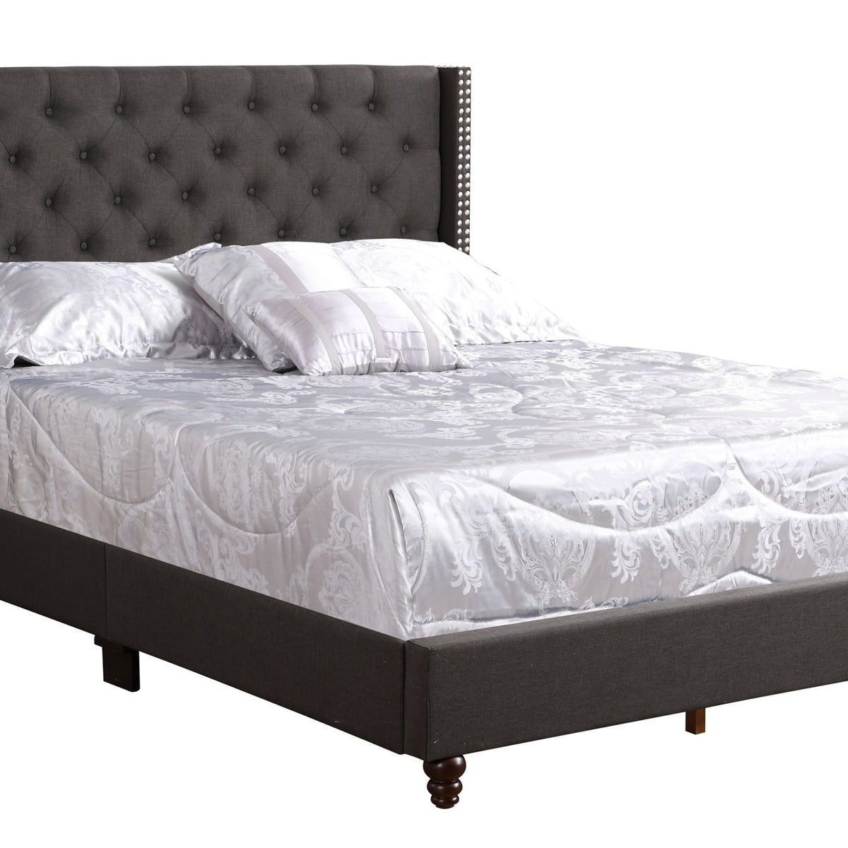 Nailhead Bed Transitional Vibrant