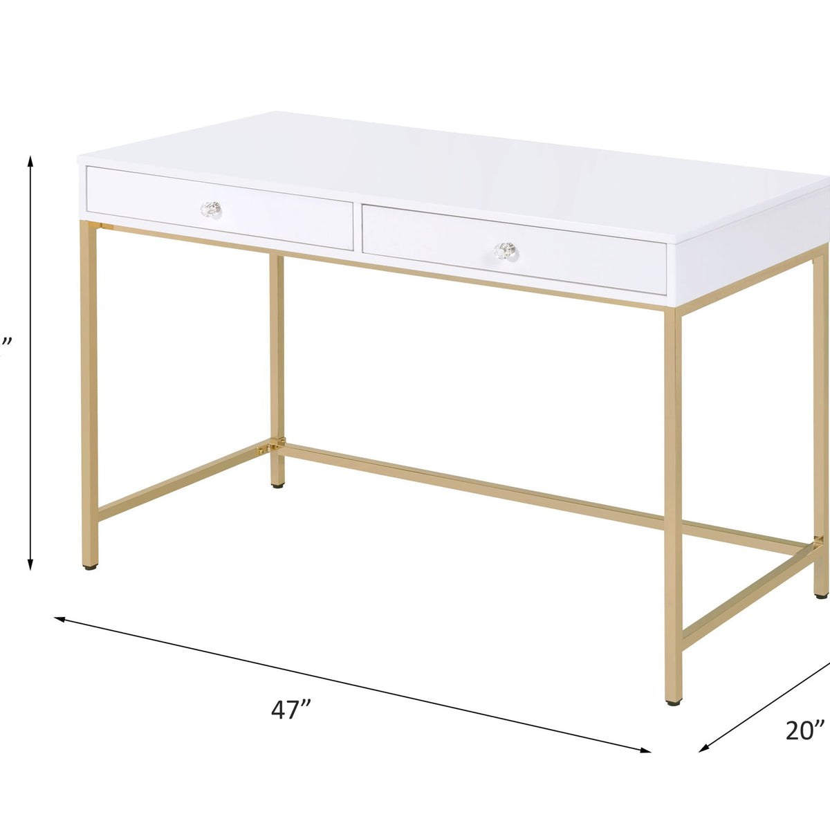 Ottey - High Gloss Writing Desk