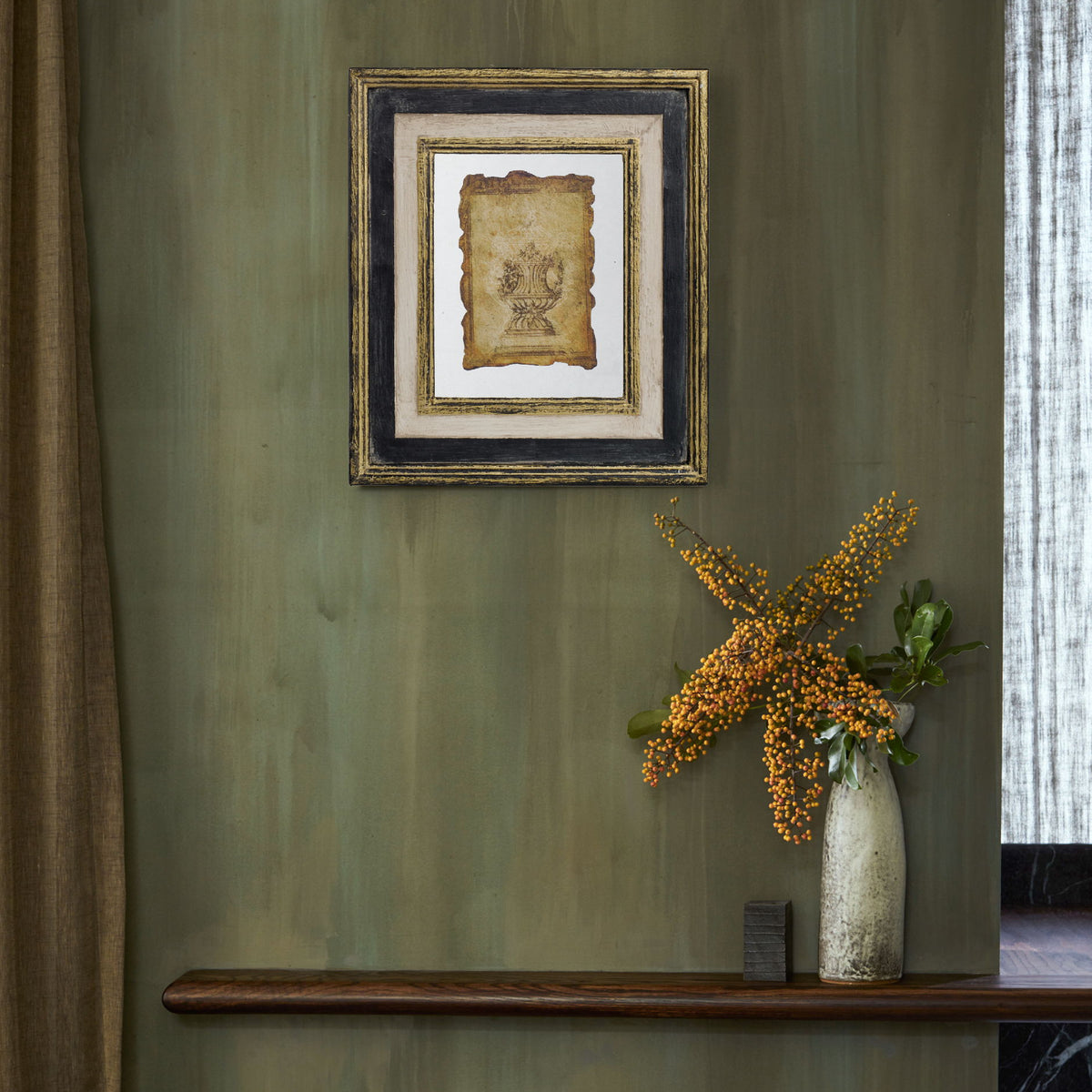 Lucian - Stylish Framed Antiqued Sculpture Print